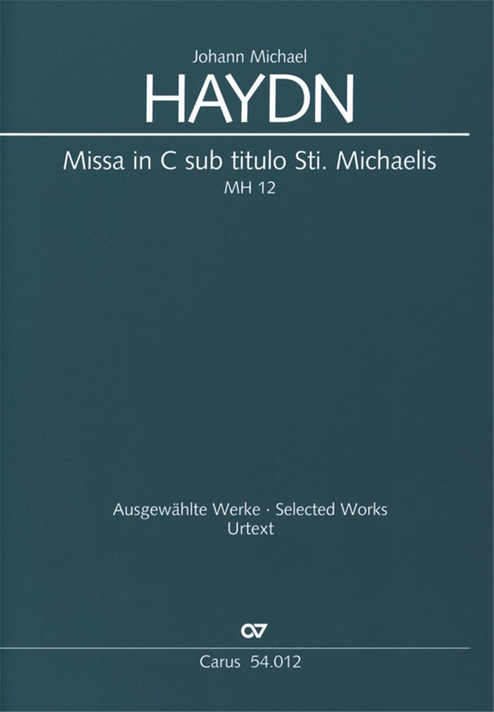 Missa In C Sub Titulo Sti. Michaelis Mh 12